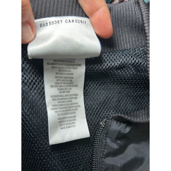 Adidas Women's Windbreaker‎ Jacket Black Medium Satiny Bomber Jacket - Picture 6 of 6